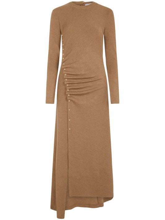 Asymmetric Long-Sleeve Dress