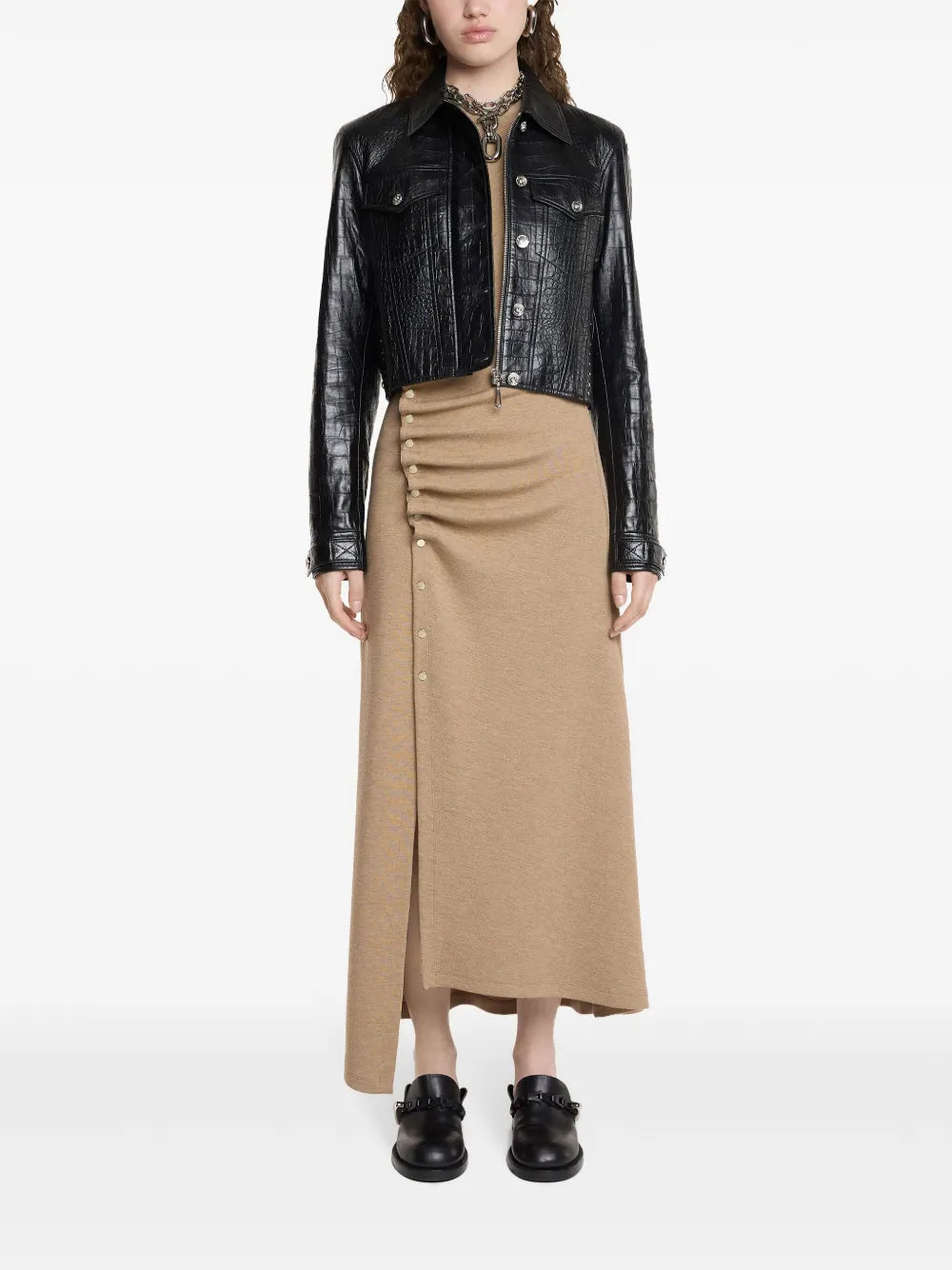 Asymmetric Long-Sleeve Dress