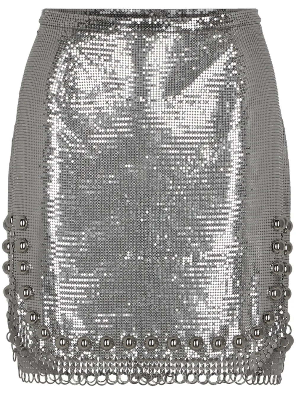 Stud-Embellished Mini Skirt