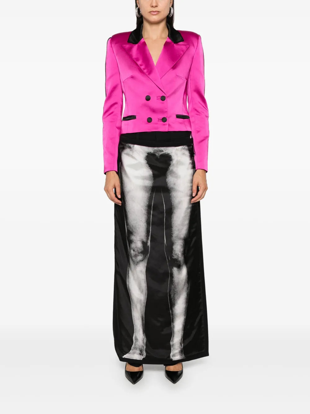 Satin-Trim Blazer