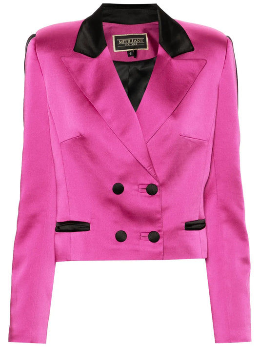 Satin-Trim Blazer