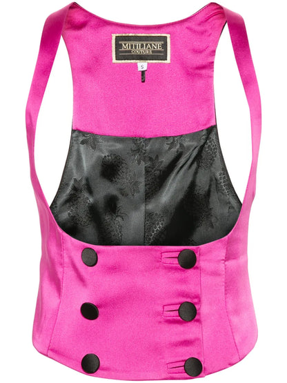 Double-Breasted Underbust Vest