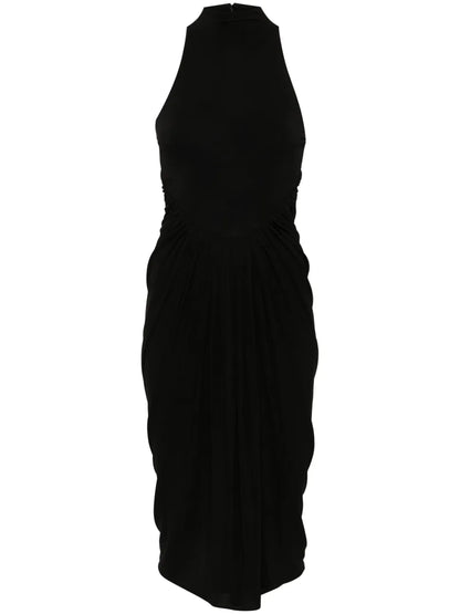 Gathered Draped Maxi Dress