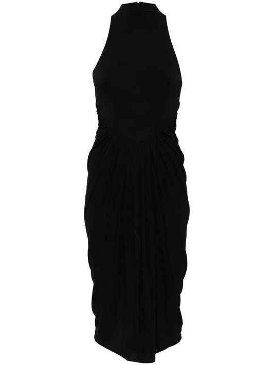 Gathered Draped Maxi Dress