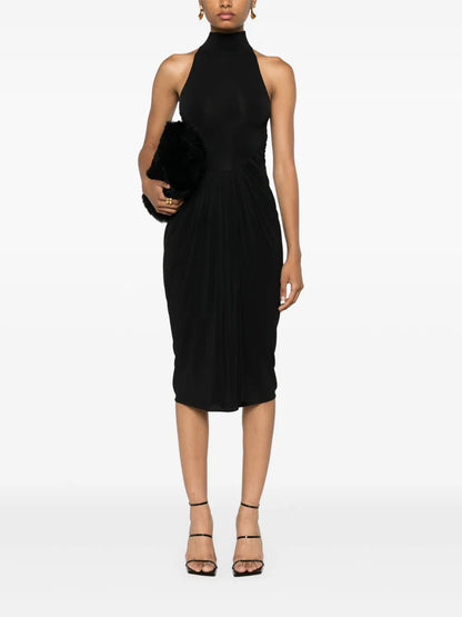 Gathered Draped Maxi Dress