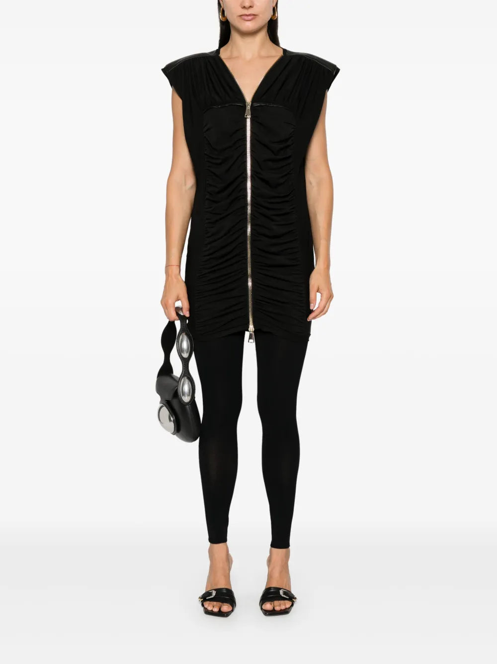 Leather-Trim T-Shirt