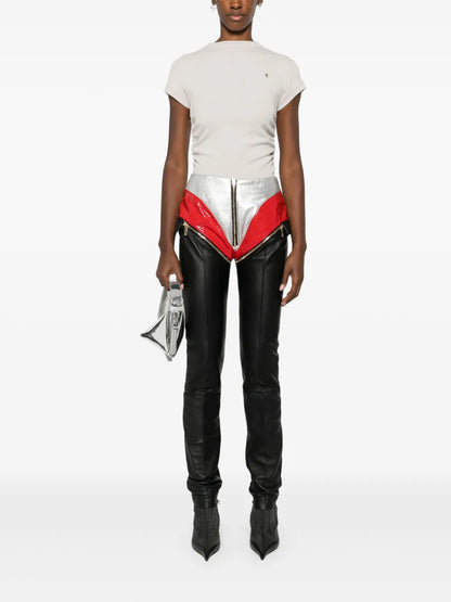 Unzipped Panelled Trousers
