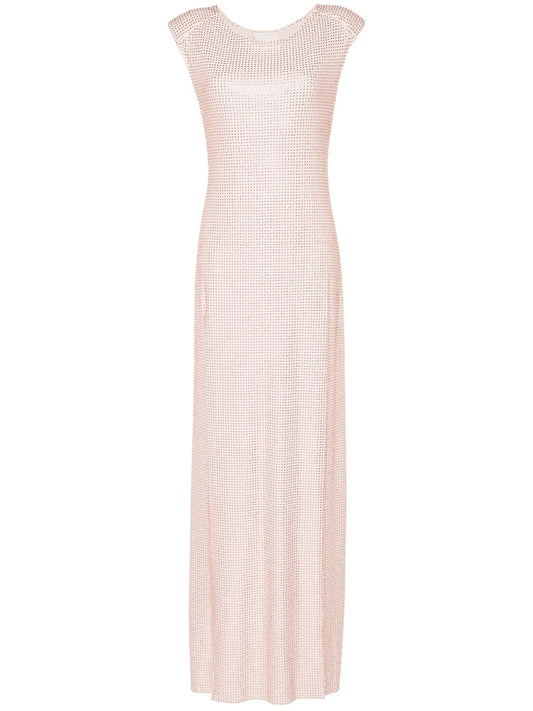 Rhinestone-Embellished Maxi Dress