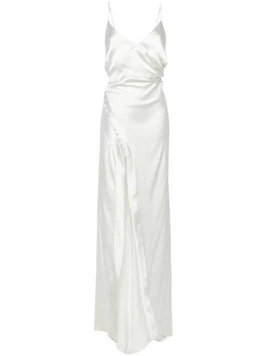 Drape-Detail Maxi Dress