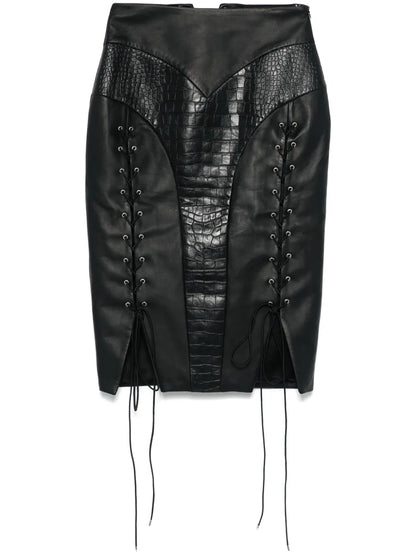 Leather Midi Skirt