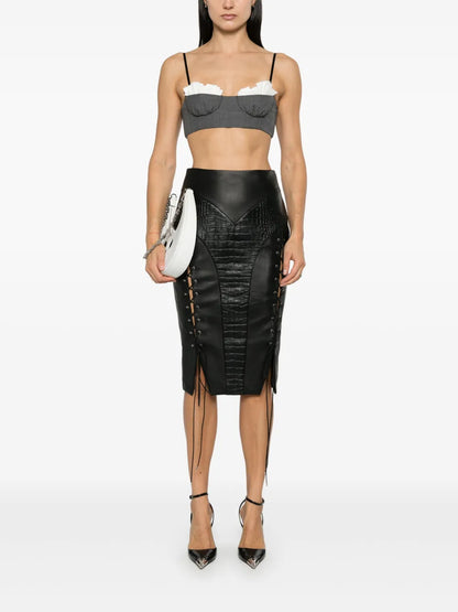 Leather Midi Skirt