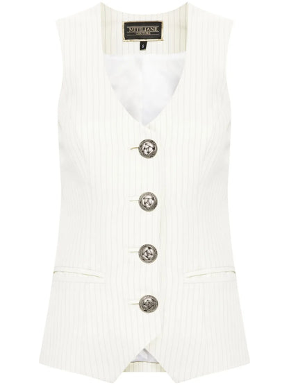 Pinstriped Vest