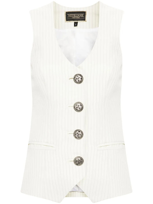 Pinstriped Vest