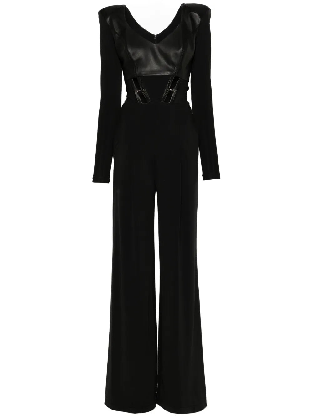 Piercing-Detailing Panelled Jumpsuit