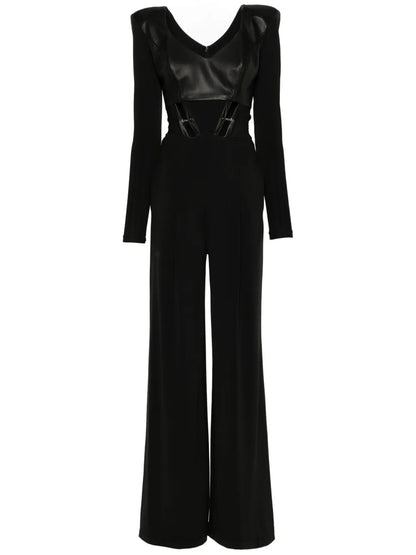 Piercing-Detailing Panelled Jumpsuit