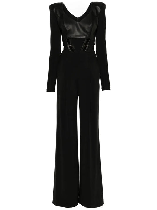 Piercing-Detailing Panelled Jumpsuit