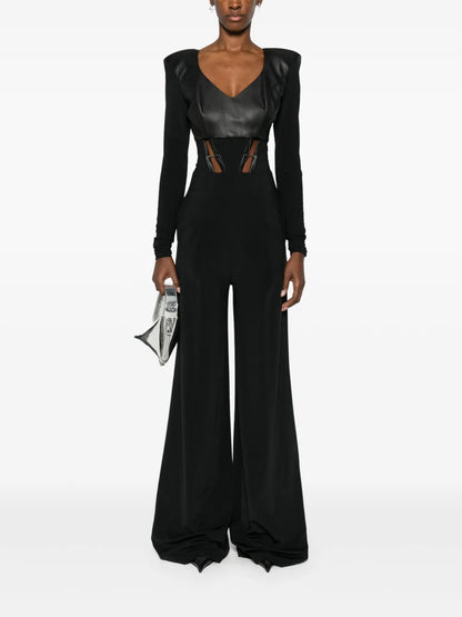 Piercing-Detailing Panelled Jumpsuit