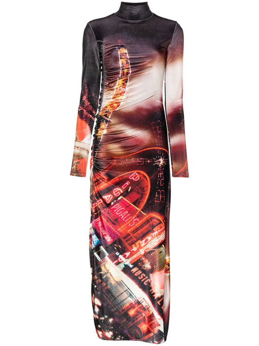 Pigalle Velvet Maxi Dress