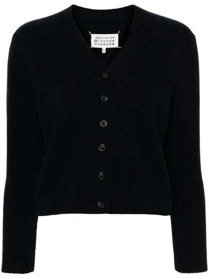 V-Neck Wool Cardigan