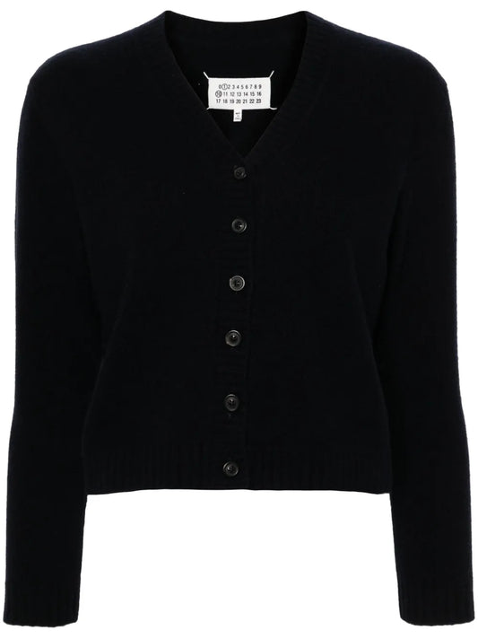 V-Neck Wool Cardigan