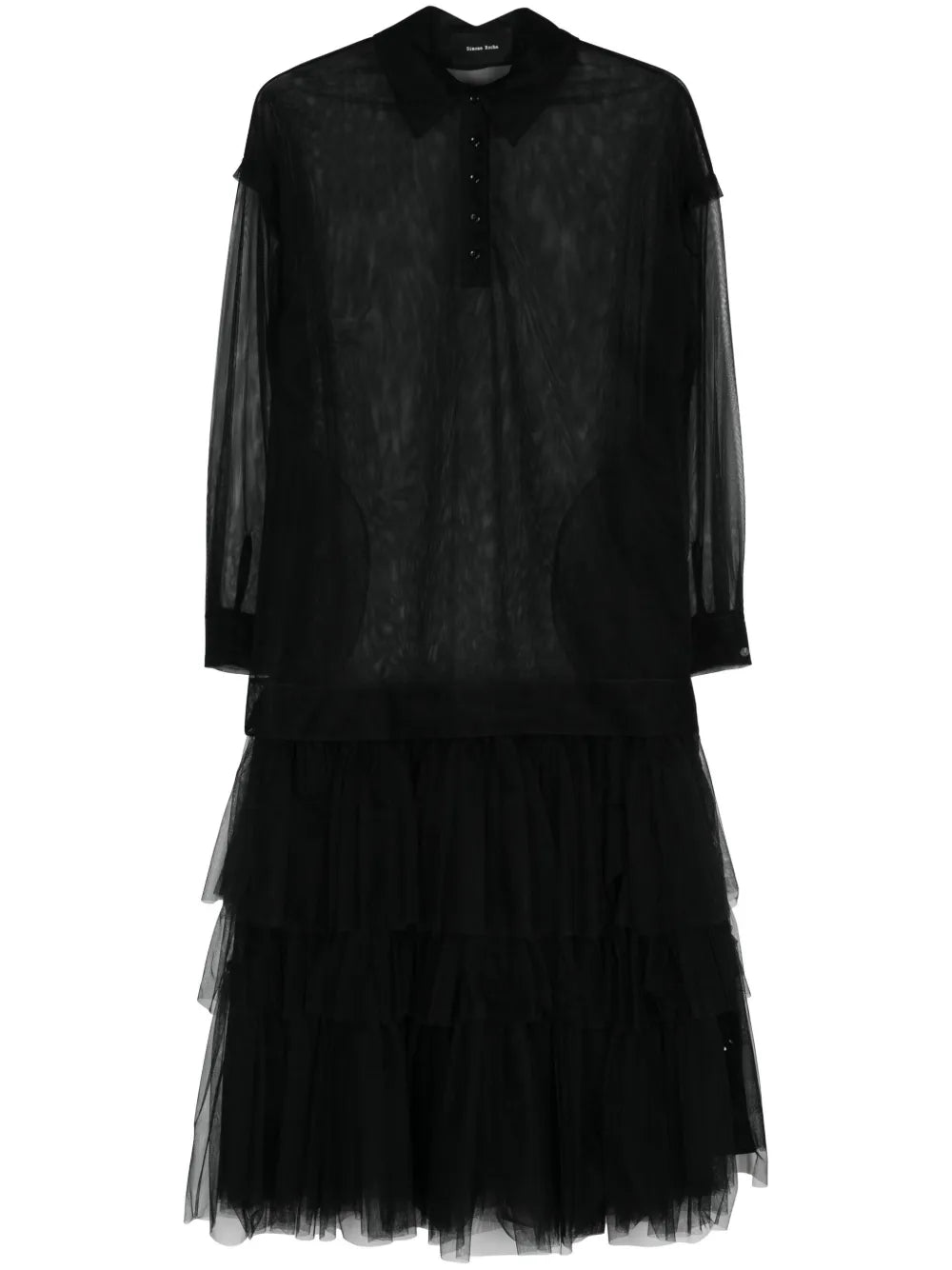 Tulle-Netting Flared Dress