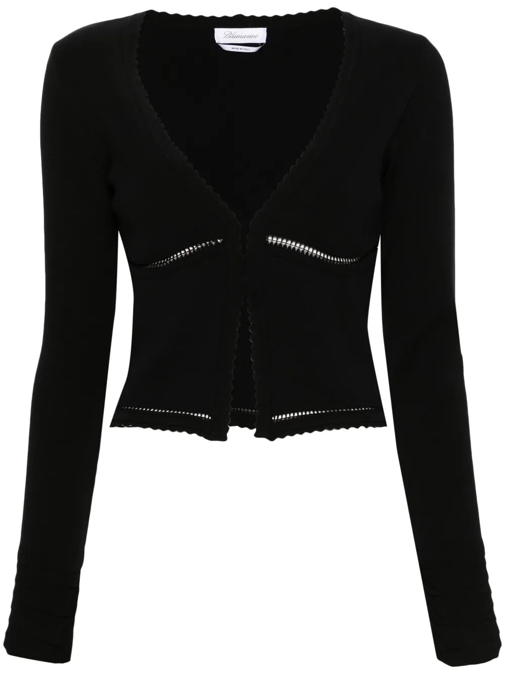 Scalloped V-Neck Cardigan