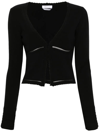 Scalloped V-Neck Cardigan