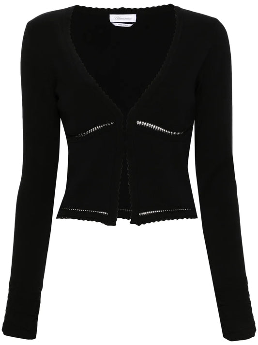 Scalloped V-Neck Cardigan