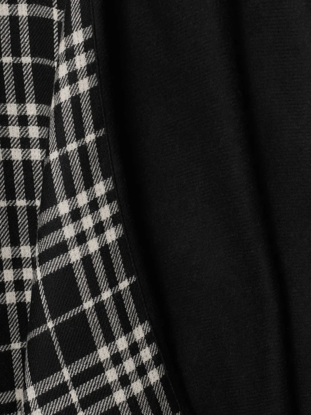 Checked Wool Cape