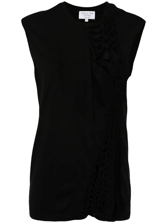Distressed Cotton Tank Top