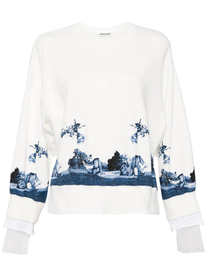 Graphic-Print Cotton Sweatshirt