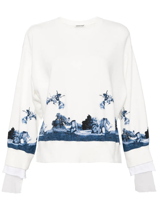 Graphic-Print Cotton Sweatshirt