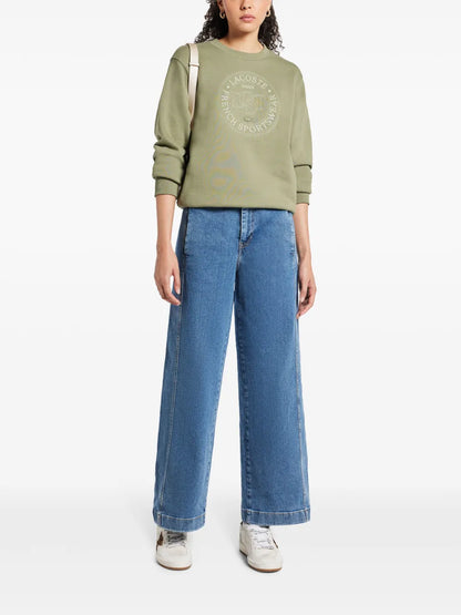 Stretch-Denim Wide-Leg Jeans