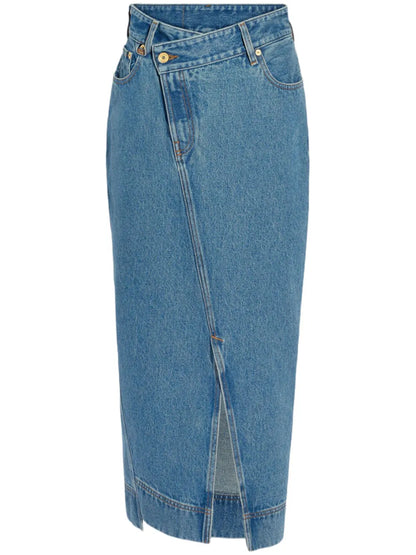 La Jupe De-Nîmes Midi Skirt