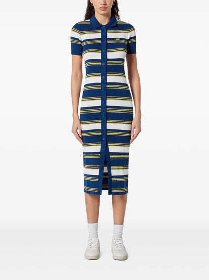 Striped Knitted Midi Dress