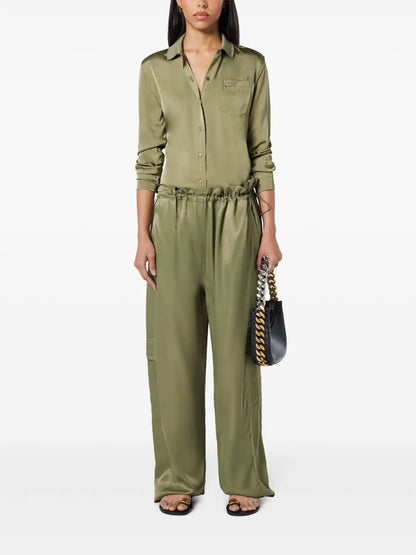 Satin Cargo Pants