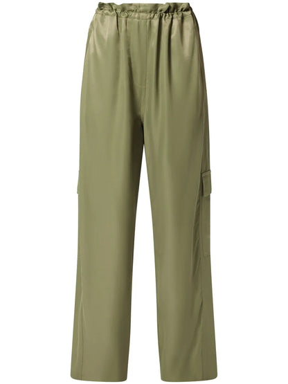 Satin Cargo Pants