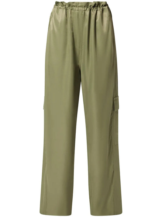 Satin Cargo Pants