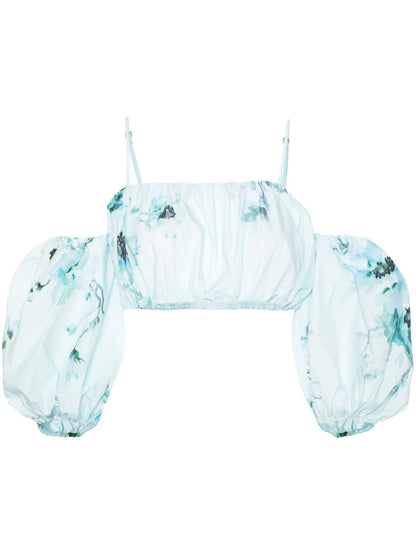 Lightburst Floral-Print Top