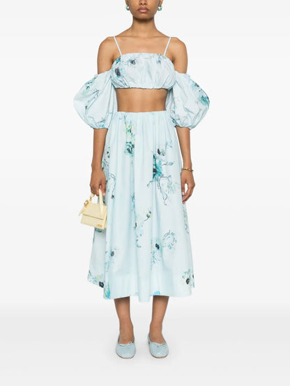 Lightburst Floral-Print Top