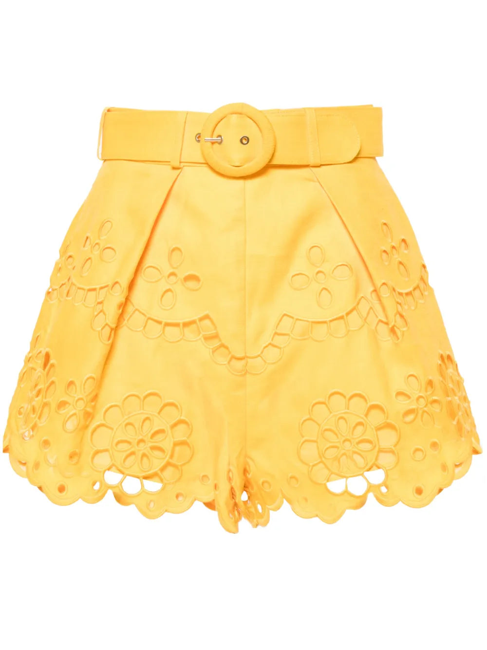 Pop Embroidered Belted Shorts