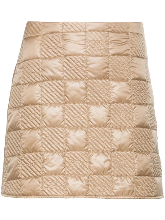 Logo-Patch Quilted Miniskirt
