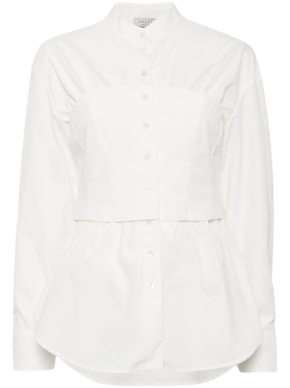 Corset-Style Cotton Shirt