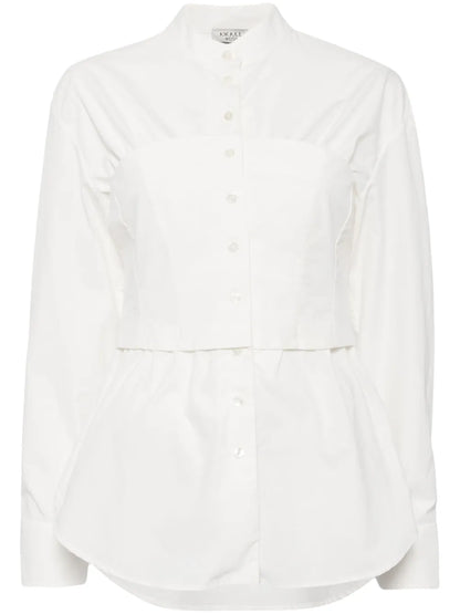Corset-Style Cotton Shirt