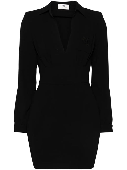 Crepe Shirt Mini Dress