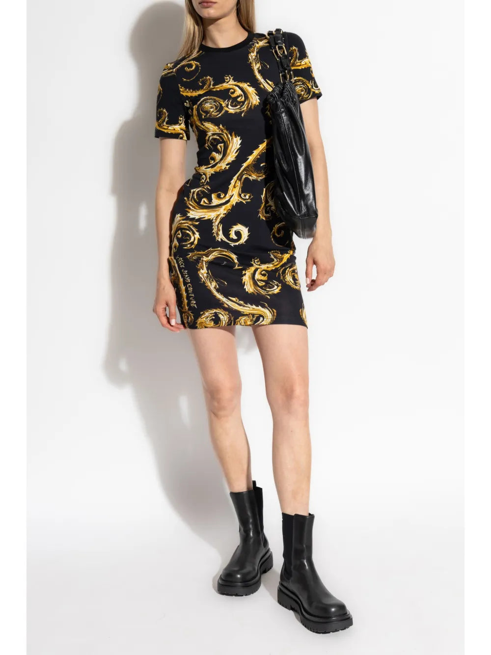 Baroque-Print T-Shirt Dress