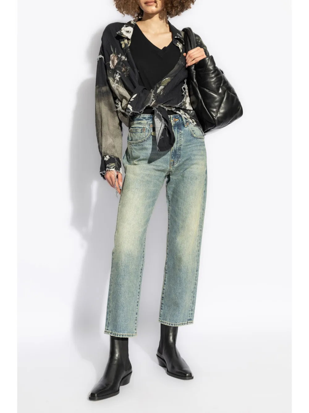 Logo-Appliqué Straight Jeans