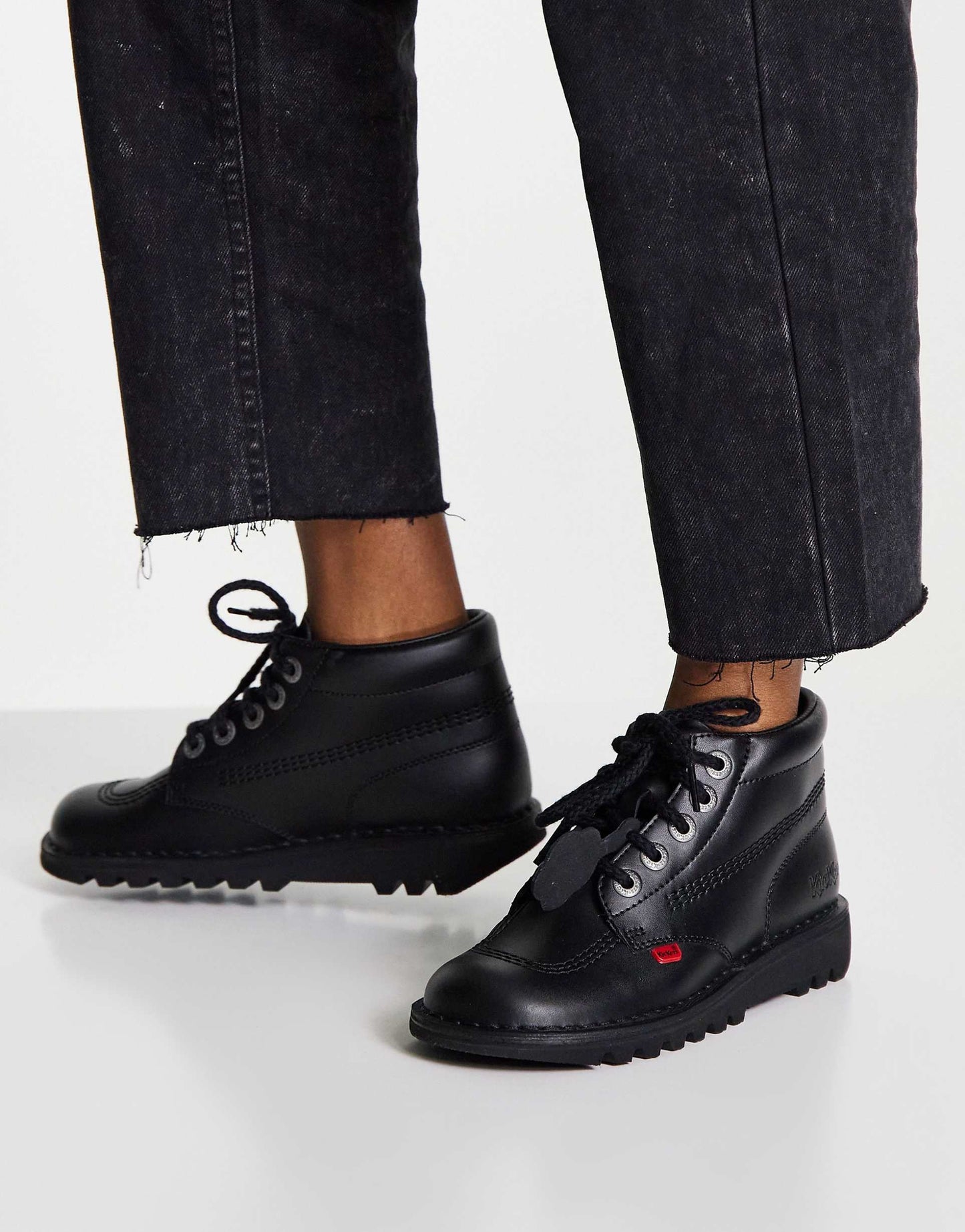 Kick Hi Flat Leather Boots