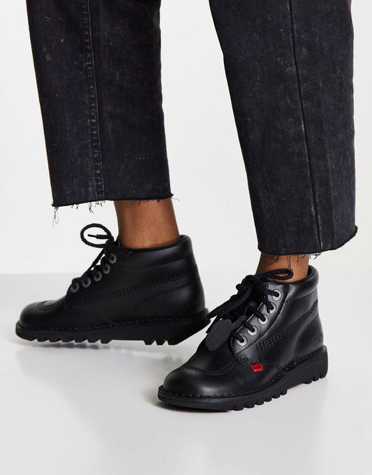 Kick Hi Flat Leather Boots