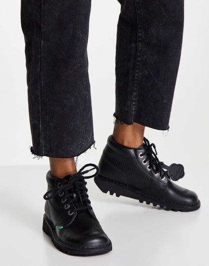 Kick Hi Flat Leather Boots